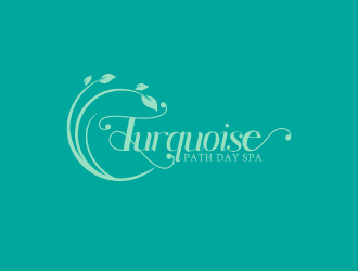 Turquoise Path day spa logo design by nona