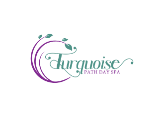 Turquoise Path day spa logo design by nona