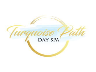 Turquoise Path day spa logo design by Greenlight