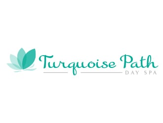 Turquoise Path day spa logo design by adm3