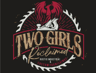 Two Girls Reclaimed logo design by REDCROW