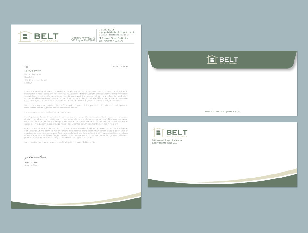 Belt Estate Agency logo design by Boomstudioz