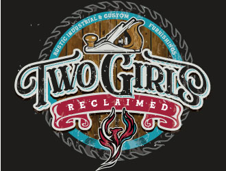 Two Girls Reclaimed logo design by REDCROW