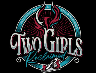 Two Girls Reclaimed logo design by REDCROW