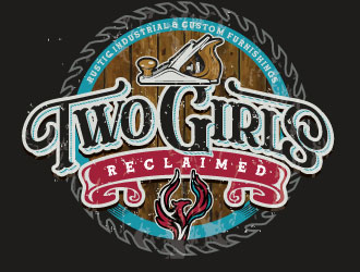 Two Girls Reclaimed logo design by REDCROW