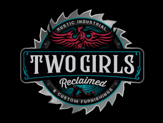 Two Girls Reclaimed logo design by SOLARFLARE