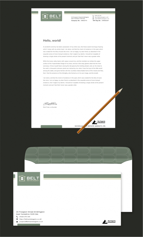 Belt Estate Agency logo design by Harshal