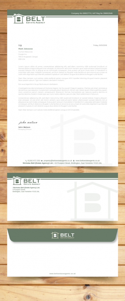 Belt Estate Agency logo design by Boomstudioz