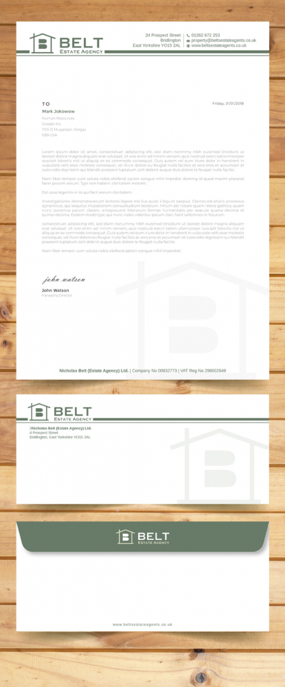 Belt Estate Agency logo design by Boomstudioz