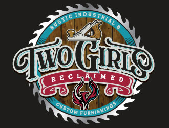 Two Girls Reclaimed logo design by REDCROW