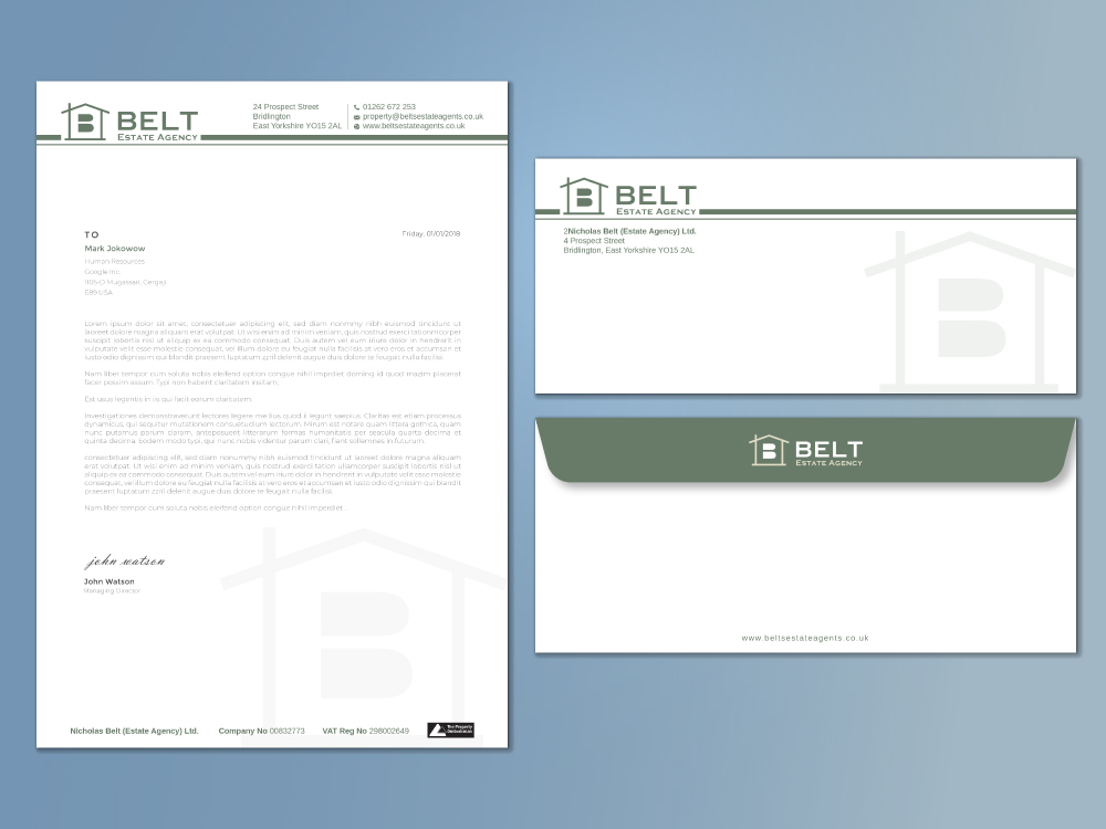 Belt Estate Agency logo design by Boomstudioz