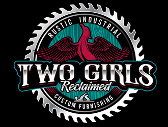 Two Girls Reclaimed logo design by DreamLogoDesign