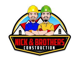 Nick & Brothers Construction logo design by ElonStark