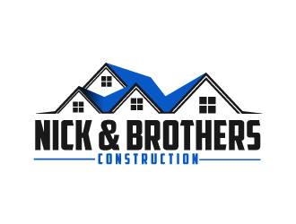 Nick & Brothers Construction logo design by ElonStark