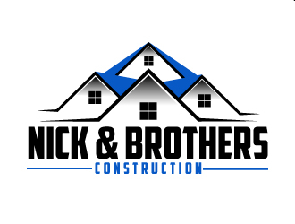 Nick & Brothers Construction logo design by ElonStark