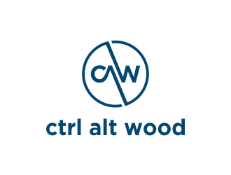 ctrl alt wood logo design by haidar