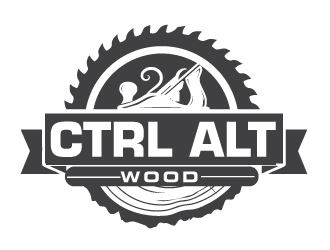 ctrl alt wood logo design by ElonStark