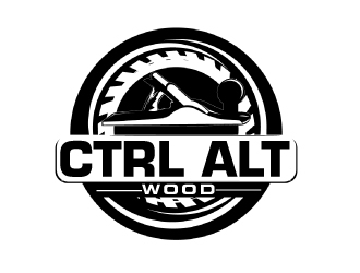 ctrl alt wood logo design by ElonStark