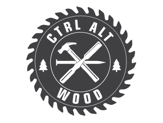 ctrl alt wood logo design by ElonStark