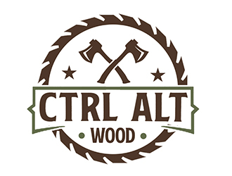 ctrl alt wood logo design by PrimalGraphics