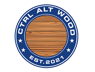 ctrl alt wood logo design by PrimalGraphics