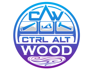 ctrl alt wood logo design by DreamLogoDesign