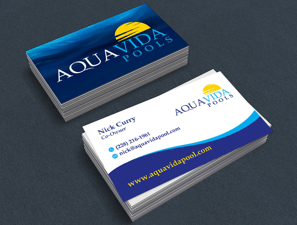 AquaVida Pools logo design by SOLARFLARE