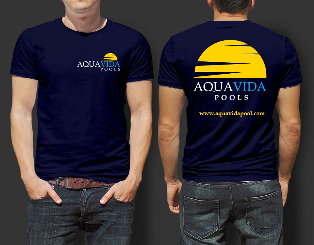 AquaVida Pools logo design by SOLARFLARE