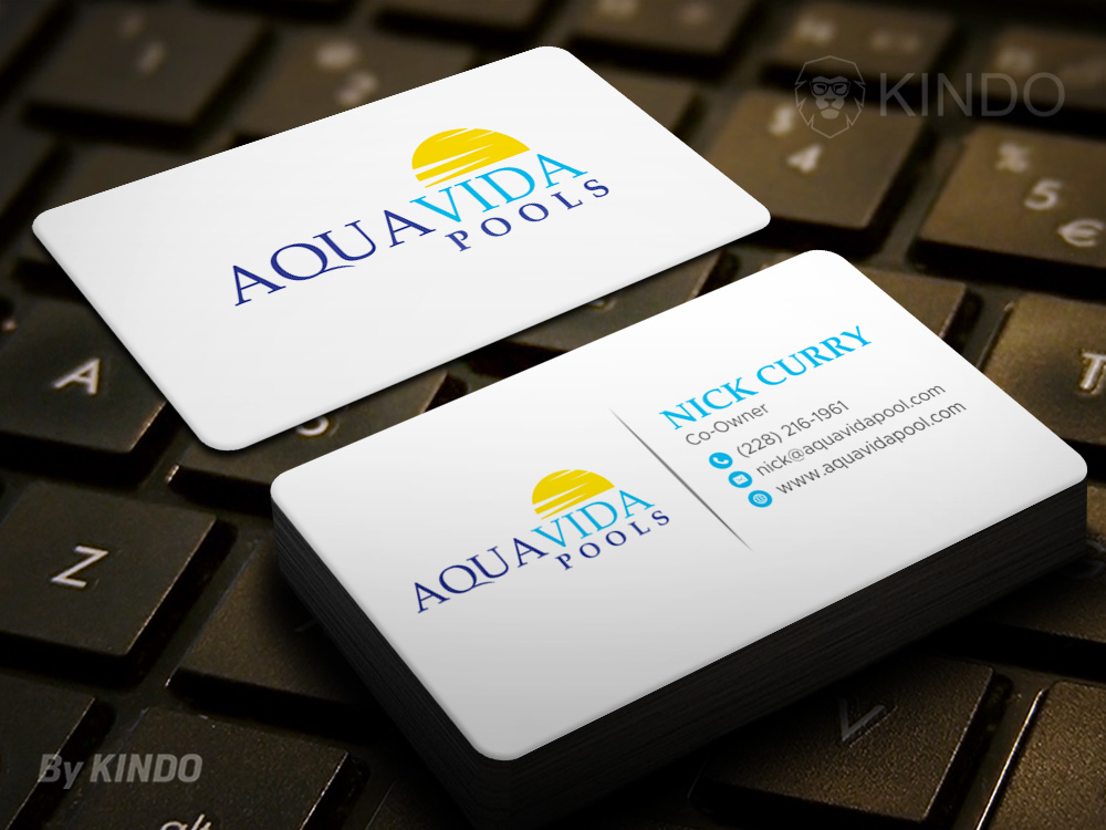 AquaVida Pools logo design by Kindo