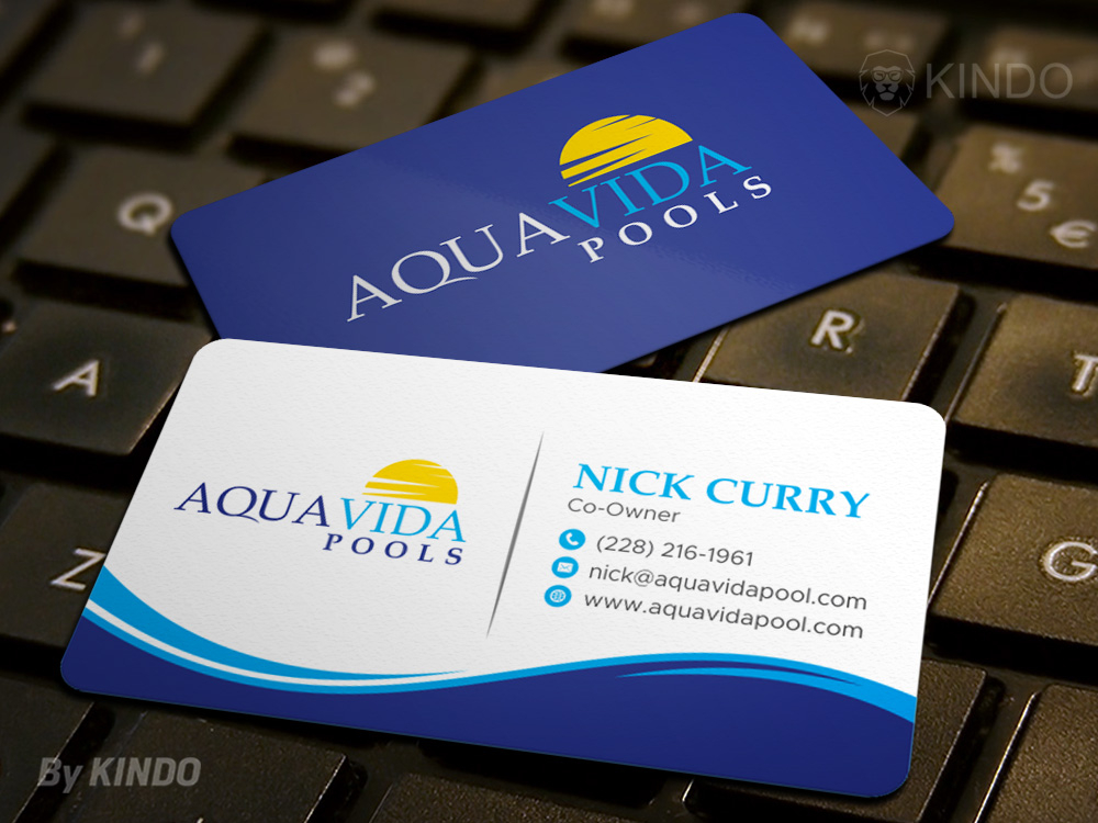 AquaVida Pools logo design by Kindo