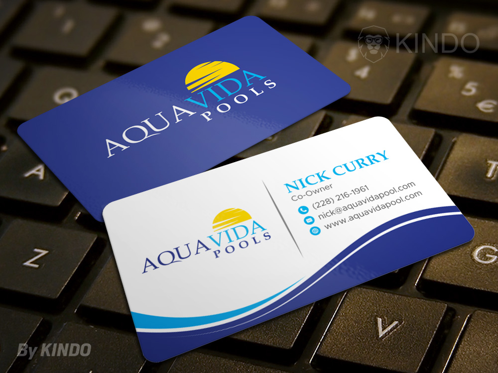 AquaVida Pools logo design by Kindo