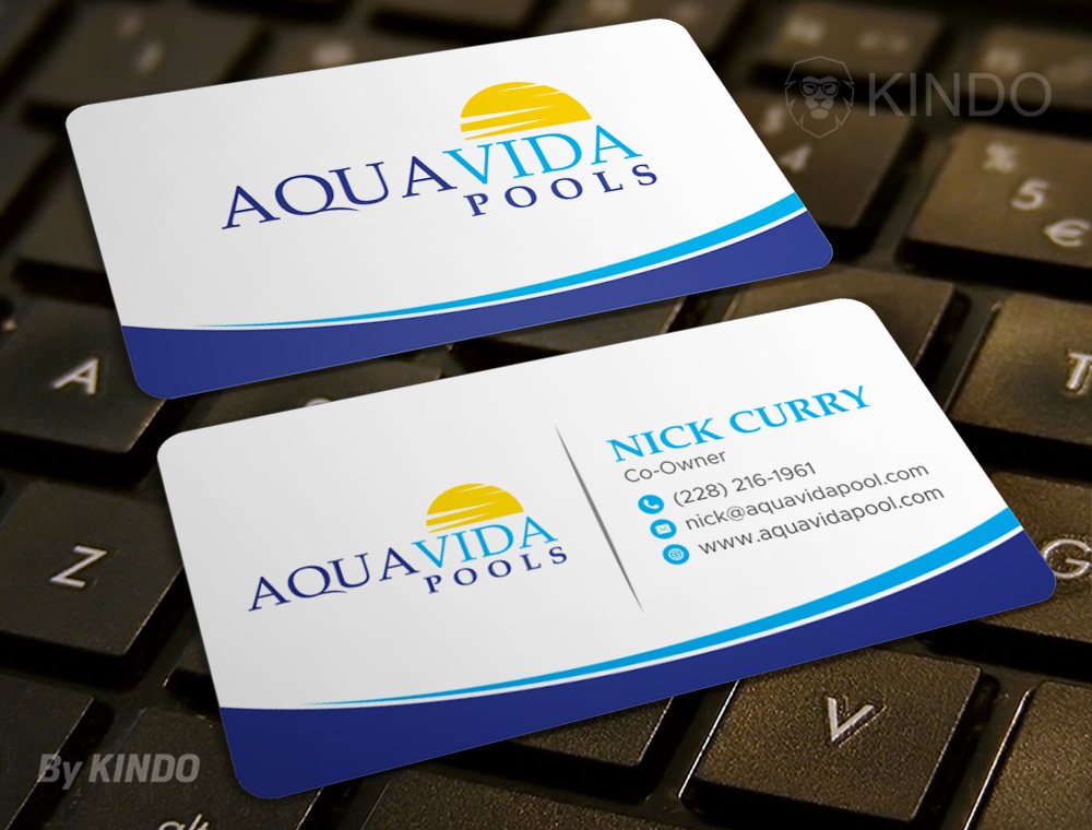 AquaVida Pools logo design by Kindo