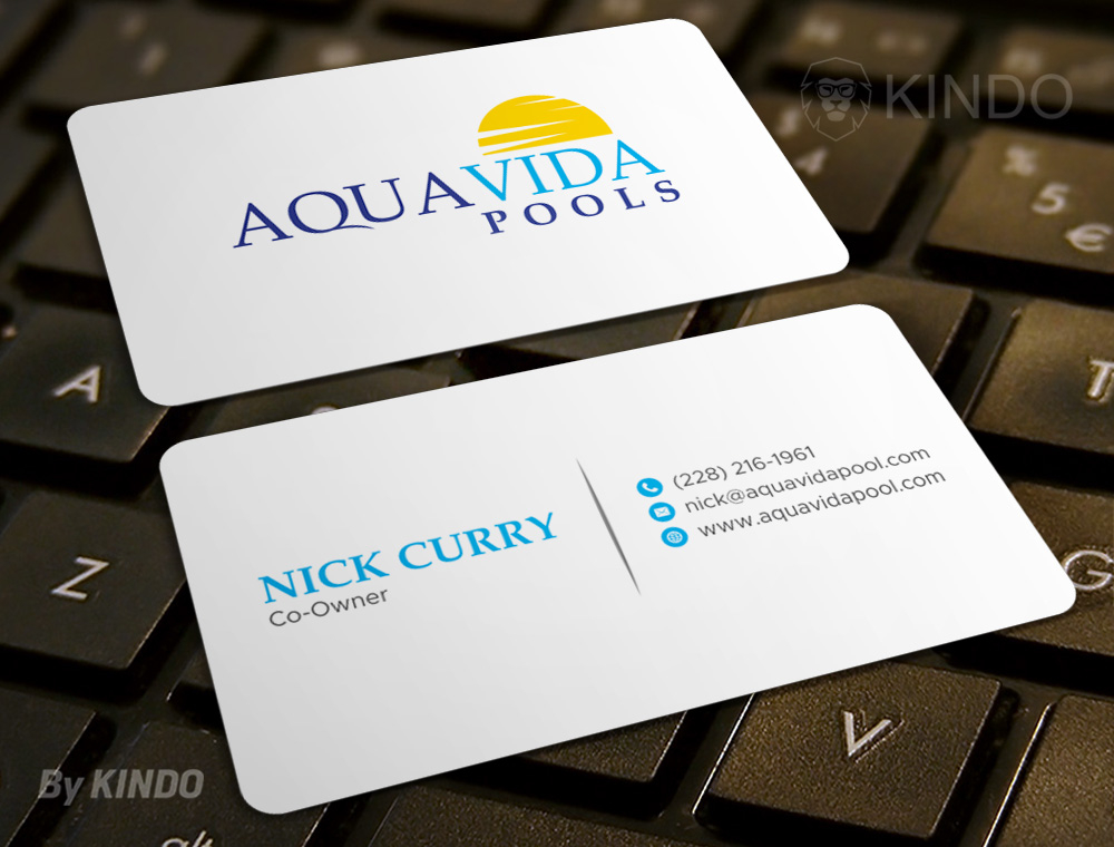 AquaVida Pools logo design by Kindo