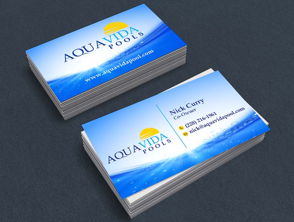 AquaVida Pools logo design by SOLARFLARE