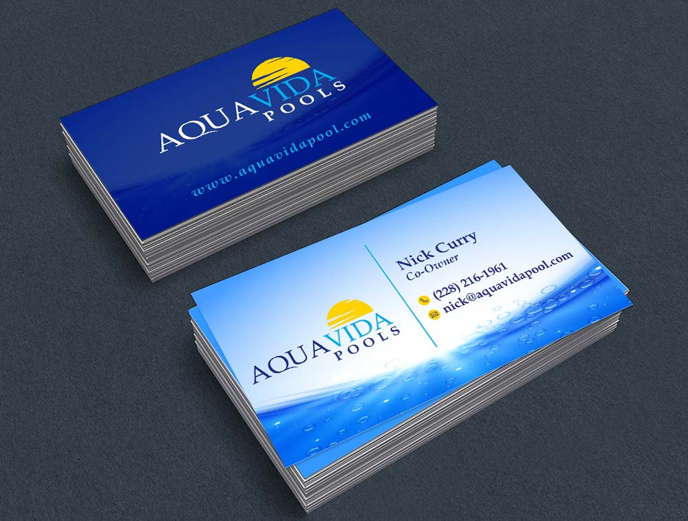 AquaVida Pools logo design by SOLARFLARE