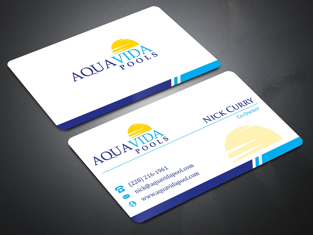 AquaVida Pools logo design by Gelotine