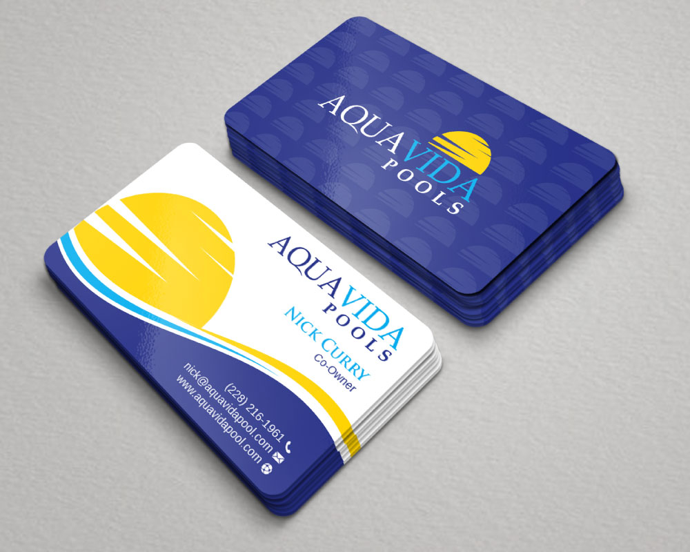 AquaVida Pools logo design by Boomstudioz