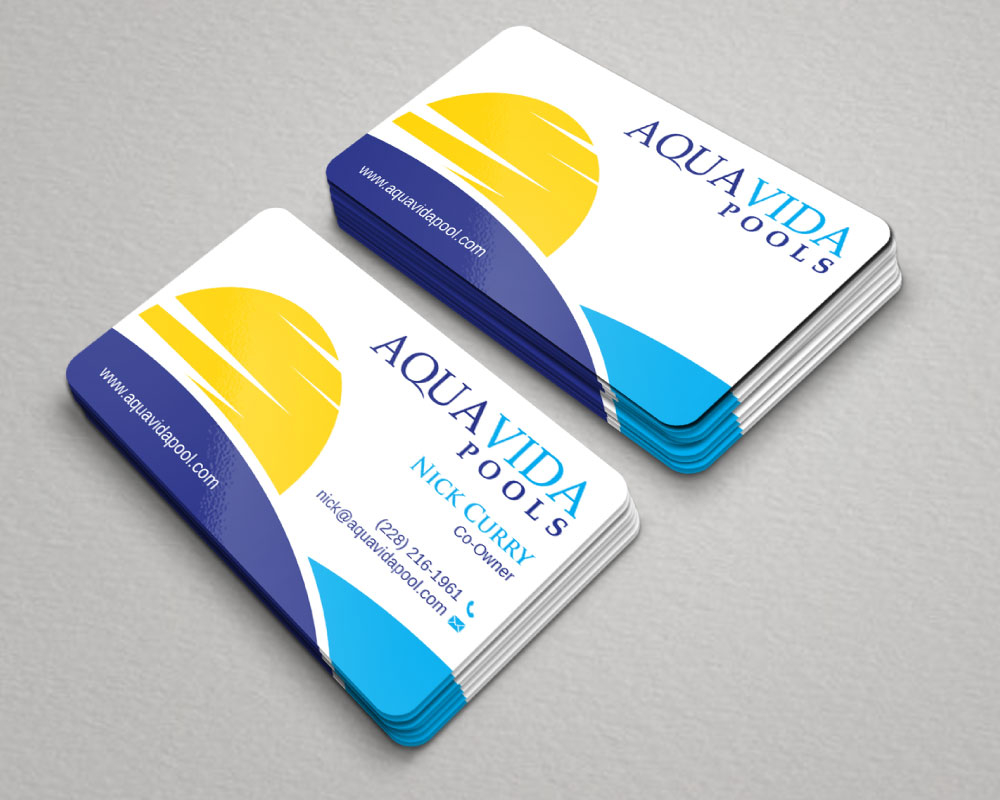 AquaVida Pools logo design by Boomstudioz