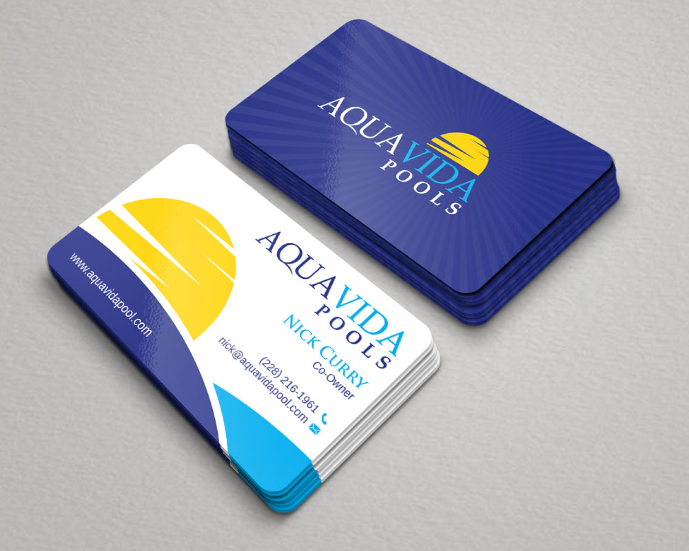 AquaVida Pools logo design by Boomstudioz