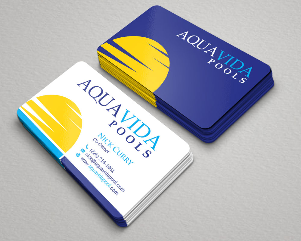 AquaVida Pools logo design by Boomstudioz