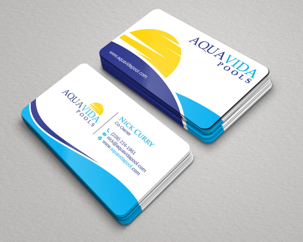 AquaVida Pools logo design by Boomstudioz