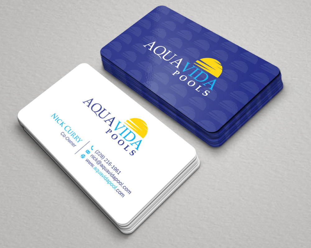 AquaVida Pools logo design by Boomstudioz