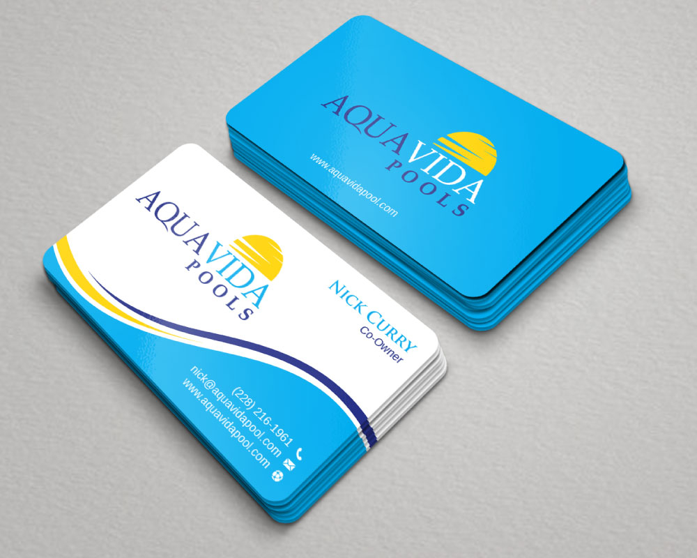 AquaVida Pools logo design by Boomstudioz