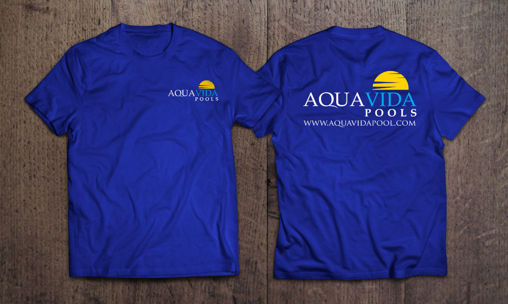 AquaVida Pools logo design by Boomstudioz