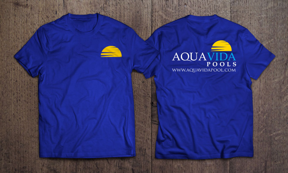 AquaVida Pools logo design by Boomstudioz