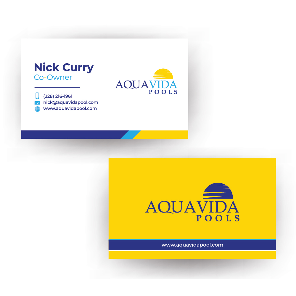 AquaVida Pools logo design by Boooool