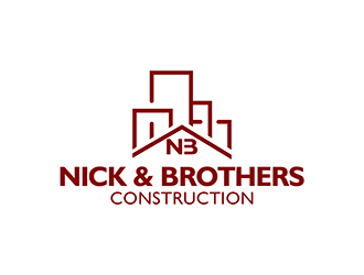 Nick & Brothers Construction logo design by enzidesign