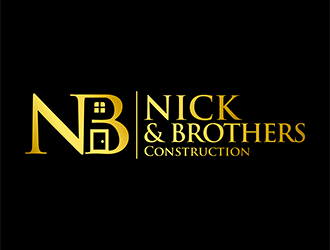 Nick & Brothers Construction logo design by enzidesign