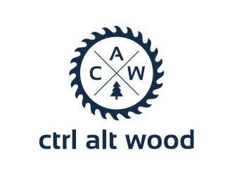 ctrl alt wood logo design by lexipej