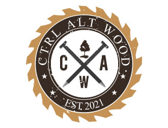 ctrl alt wood logo design by Suvendu